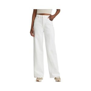 BLANKNYC The Franklin Ribcage Wide Leg High Waist Jeans White NWT Size 31